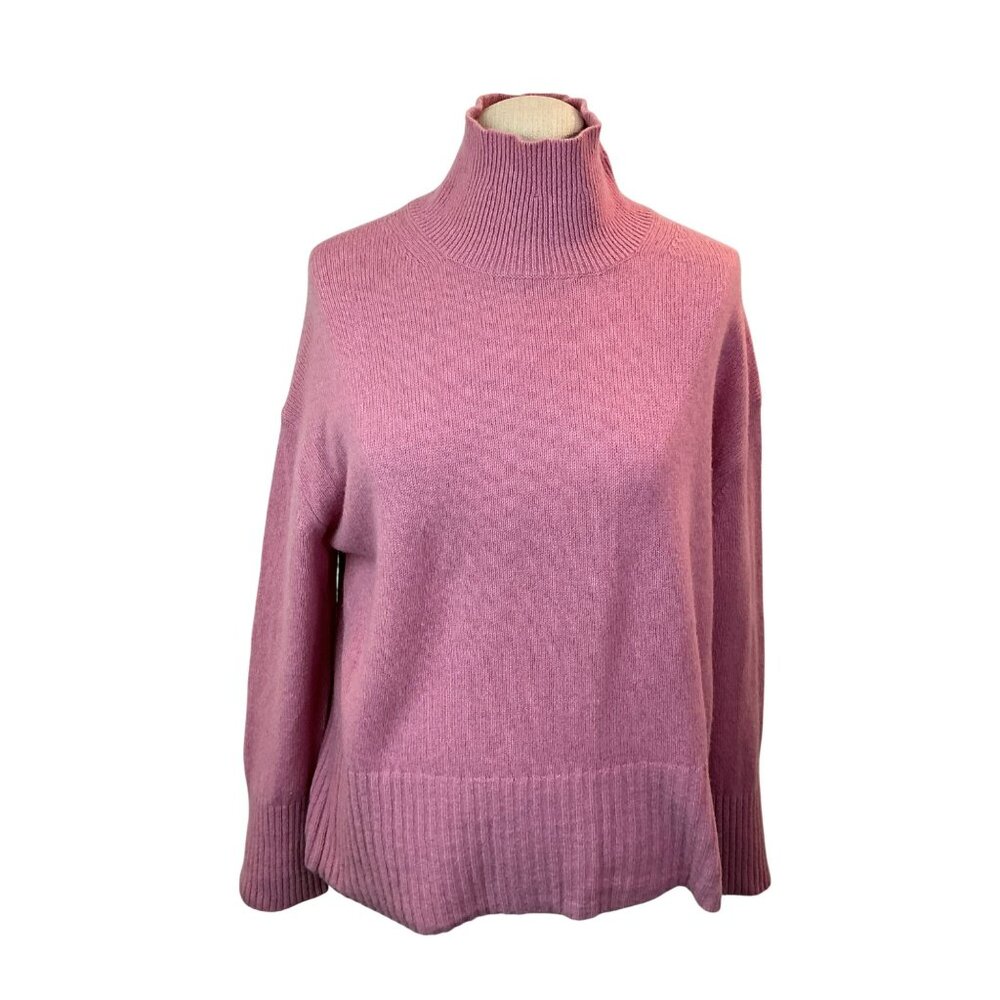 Everlane Womens Pink Recycled Cashmere Turtleneck Sweater Size S - Picture 2 of 11